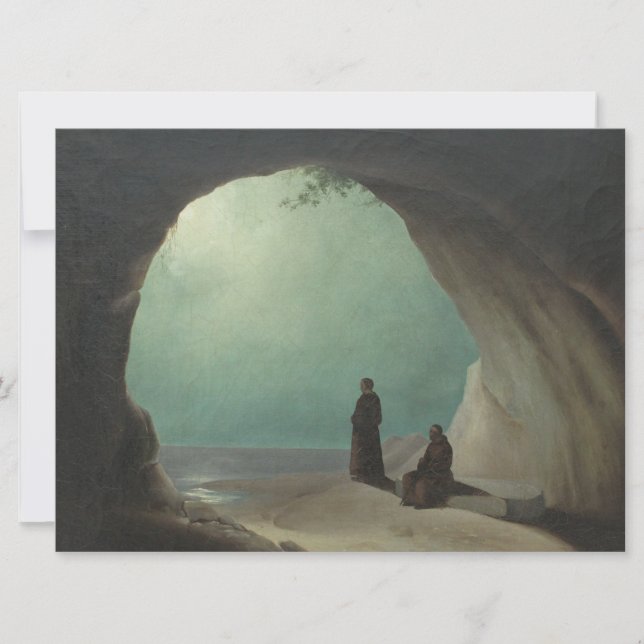 Carte Moines dans une Grotte (par Carl Blechen) (Devant)