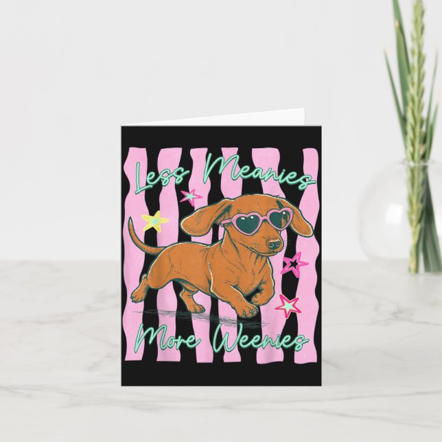 Carte Moins de méchants Plus de saucisses Maman de chien (Devant)
