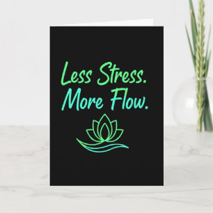 Carte Moins de stress Plus de flux Yoga Méditation Plein