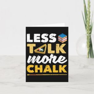 Carte Moins Parlez Plus Chalk Pool Player Billard 8 ll B