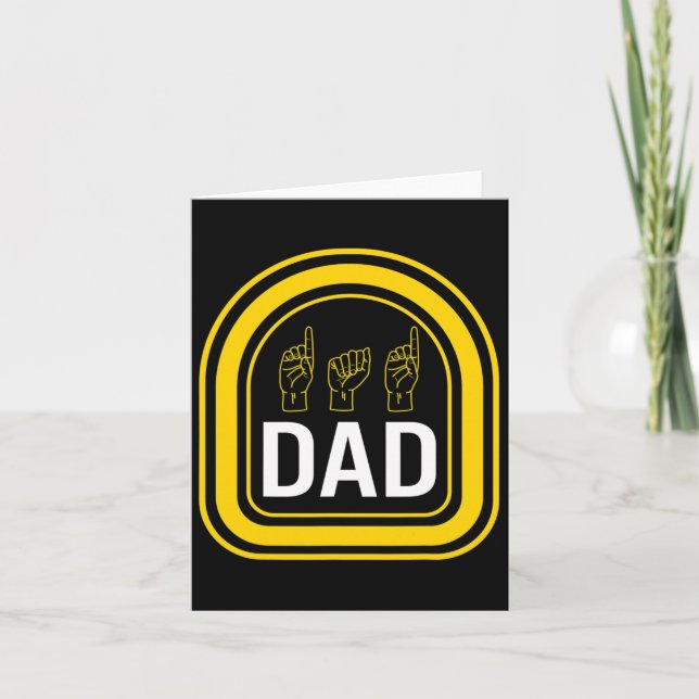 Carte Mois de la sensibilisation Papa Asl Cadeau de la f (Devant)