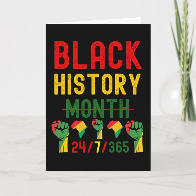 Carte Mois de l'histoire des Noirs 24/7/365 Toute l'anné (Devant)