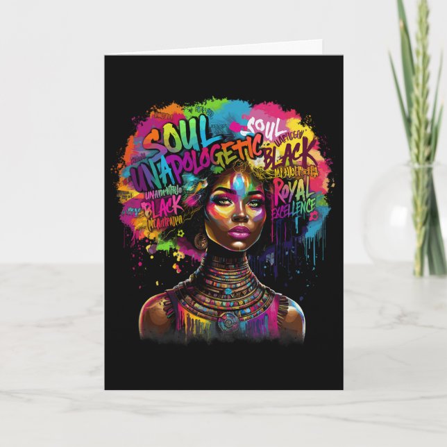 Carte Mois de l'histoire des Noirs Afro-Américain Junete (Devant)