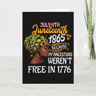 Carte Mois de l'histoire des Noirs Afro-Américains Juent