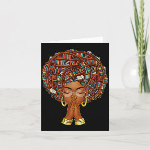 Carte Mois de l'histoire des Noirs Afro Amoureuse de liv