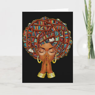 Carte Mois de l'histoire des Noirs Afro Amoureux des liv