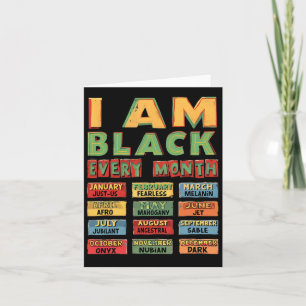 Carte Mois de l'histoire des Noirs Culture noire Je suis