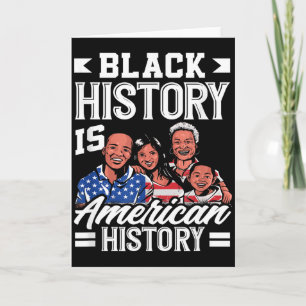 Carte Mois de l'histoire des Noirs Drapeau américain Amé