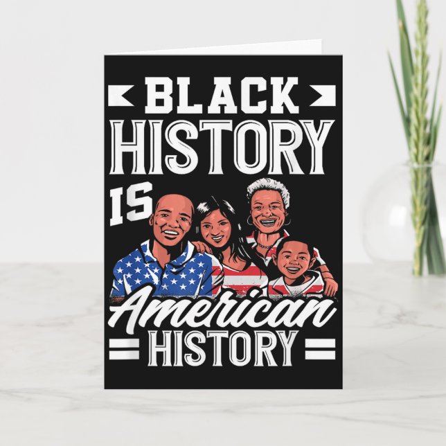 Carte Mois de l'histoire des Noirs Drapeau américain Amé (Devant)