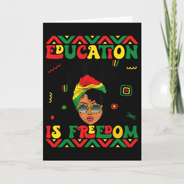 Carte Mois de l'histoire des Noirs Éducation est la libe (Devant)