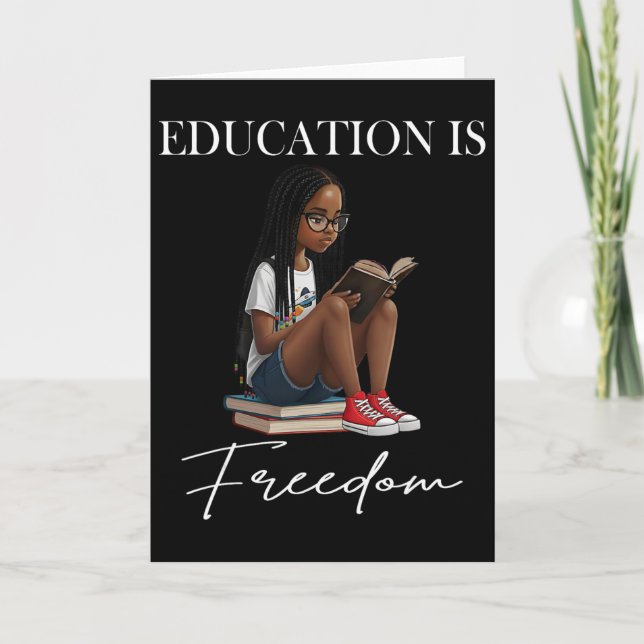 Carte Mois de l'histoire des Noirs Éducation est Liberté (Devant)