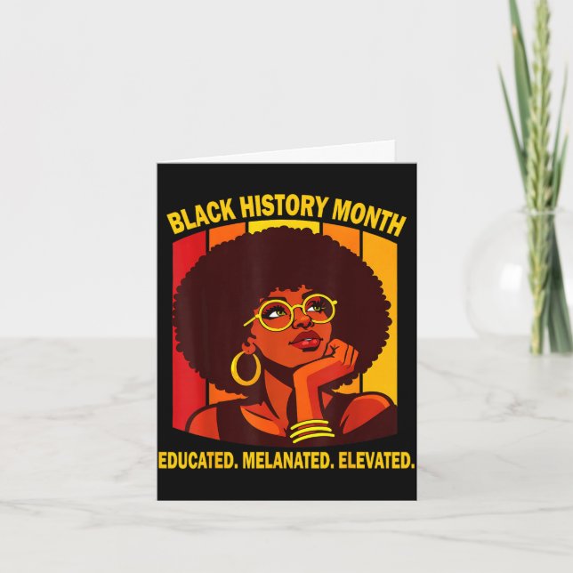 Carte Mois de l'histoire des Noirs éduqué mélané élevé (Devant)