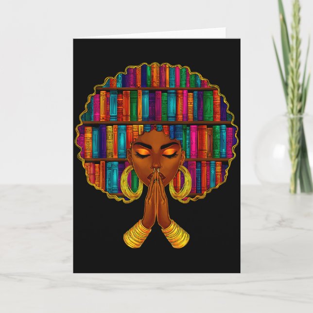 Carte Mois de l'histoire des Noirs Femmes Afro Amoureuse (Devant)