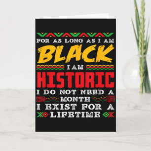 Carte Mois de l'histoire des Noirs Je suis noir historiq