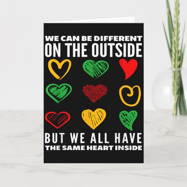 Carte Mois de l'histoire des Noirs Même cœur à l'intérie (Devant)