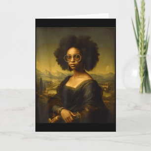 Carte Mois de l'histoire des Noirs Mona Lisa noire Afro-
