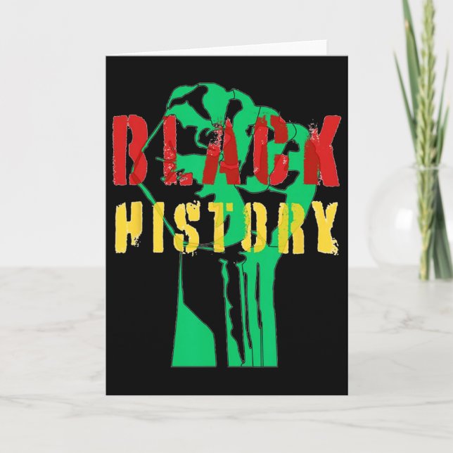 Carte Mois de l'histoire des Noirs, Poing Black Power (Devant)