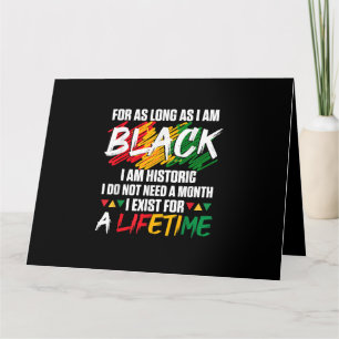 Carte Mois de l'histoire des Noirs Pour aussi longtemps 