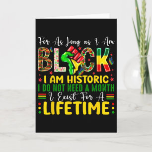 Carte Mois de l'histoire des Noirs Tant que je suis Noir