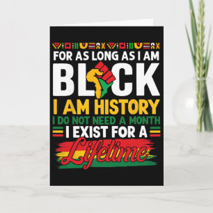 Carte Mois de l'histoire des Noirs Tant que je suis Noir