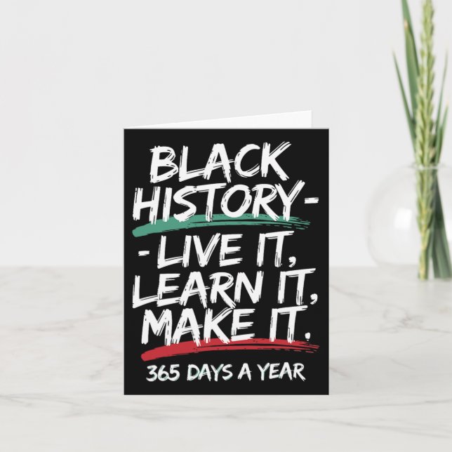 Carte Mois de l'Histoire Noire 2025 Live It Apprenez It  (Devant)