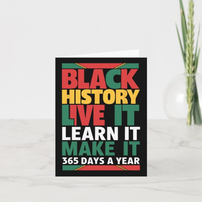 Carte Mois de l'Histoire Noire 2025 Live It Apprenez It  (Devant)