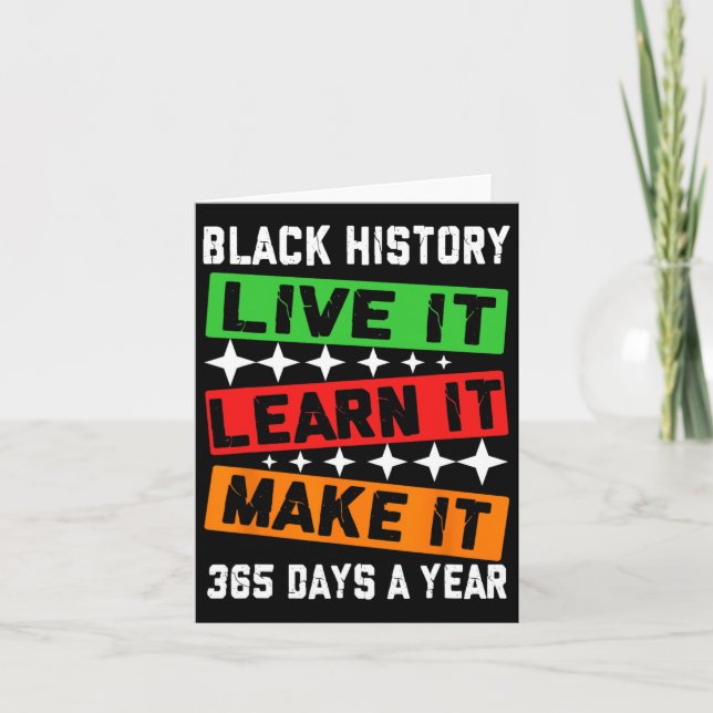 Carte Mois de l'Histoire Noire 2025 Live It Apprenez It  (Devant)