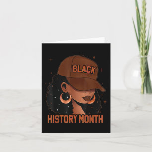 Carte Mois de l'histoire noire Afro Melanin Femmes noire