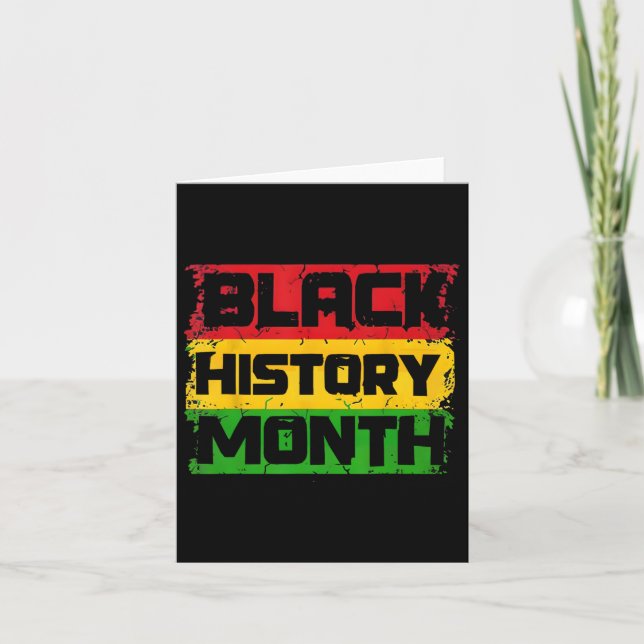 Carte Mois de l'histoire noire Fière Je suis Mois de l'h (Devant)