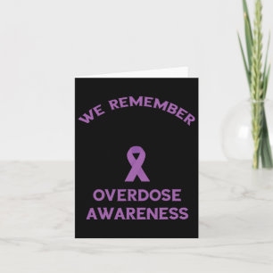 Carte Mois de sensibilisation à l'overdose Ruban violet