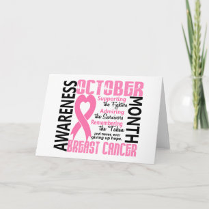 Carte Mois de sensibilisation au cancer du sein Coeur 1,