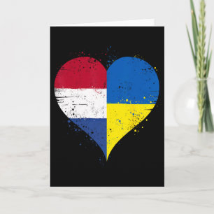 Carte Moitié ukrainien Moitié hollandais Un drapeau Ukra