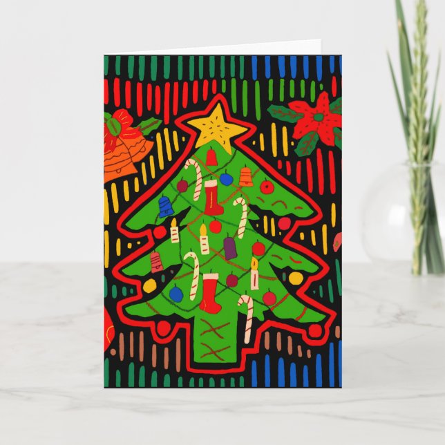 Carte Mola d'arbre de Noël de l'île de San Blas (Devant)