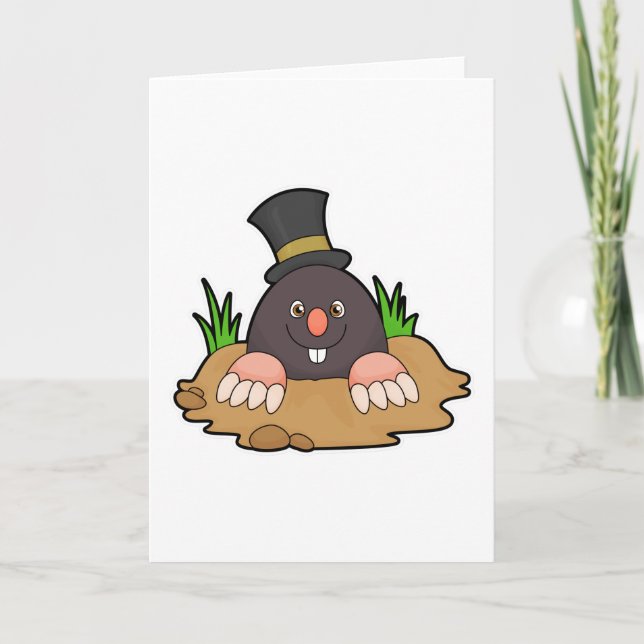 Carte Mole avec Molehill et Casquette (Devant)