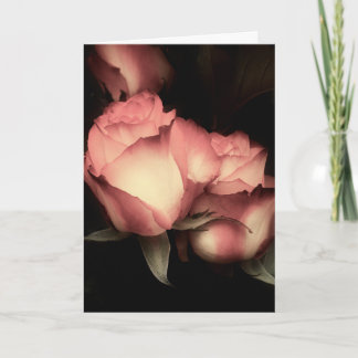 Carte molle de Saint-Valentin de roses de lueur