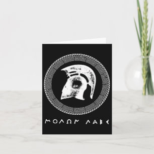 Carte Molon Labe Casque de guerrier spartiate Ancien Wa