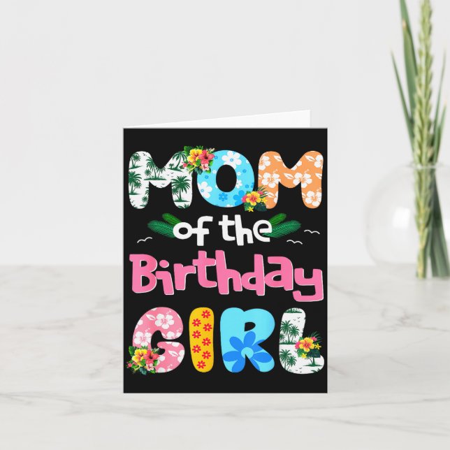 Carte Mom And Dad Of The Birthday Girl Hawaii Family Par (Devant)