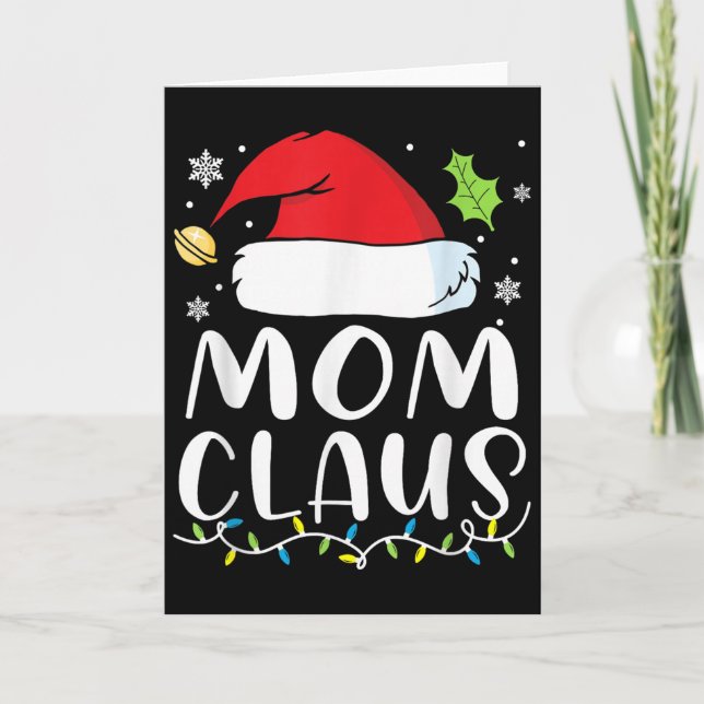 Carte Mom Claus Christmas Lights Pajama Xmas Family Matc (Devant)
