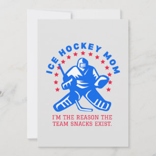 CARTE MOM HOCKEY GLACE FUNNY