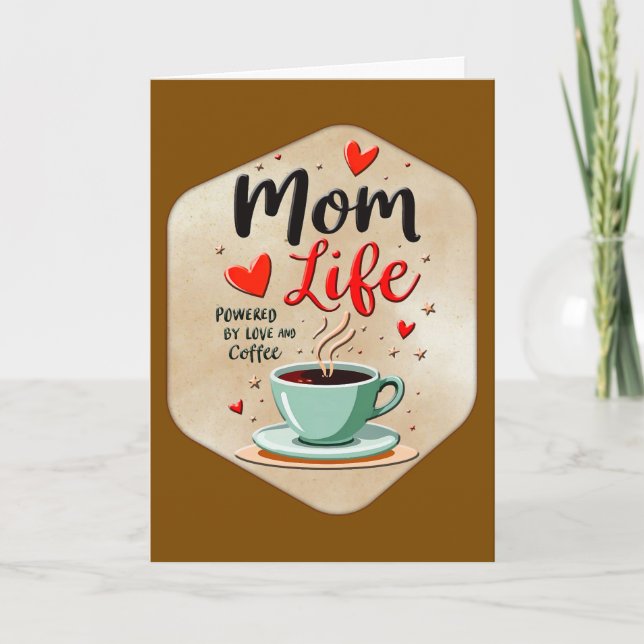 Carte Mom Life Coffee Time – Minimal Design (Devant)