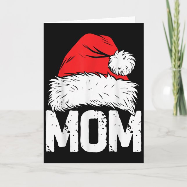 Carte Mom Santa Christmas Family Matching Pajamas Mama X (Devant)