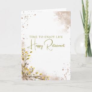 Carte Moment de profiter de la vie Retraite élégante