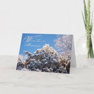 Carte Moments d'hiver Arbres Neige couvert