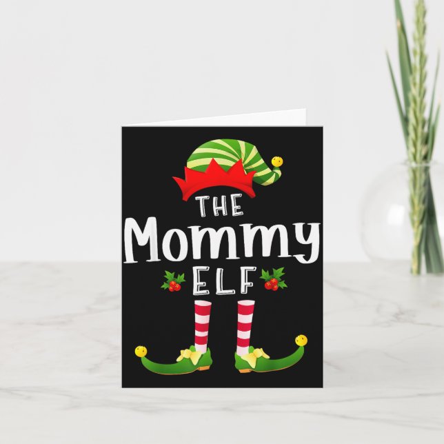 Carte Mommy Christmas Elf Matching Pajama X-mas Party  (Devant)