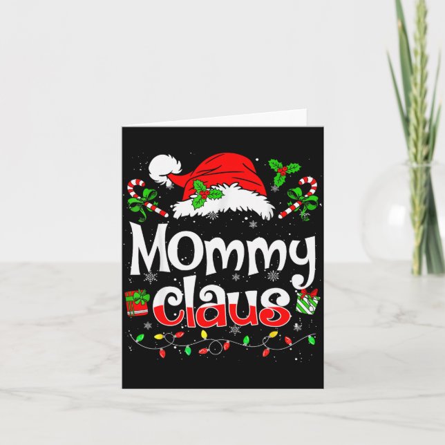 Carte Mommy Claus Shirt Christmas Lights Pajama Family M (Devant)