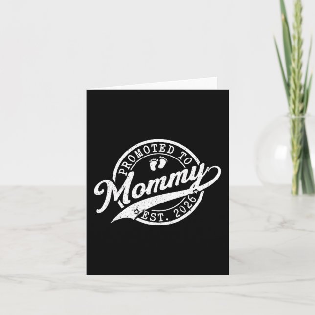 Carte Mommy Est 2026 New Mom Announcement Promoted To Mo (Devant)