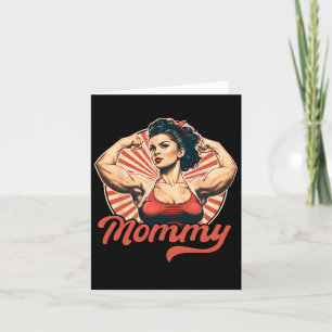 Carte Mommy Retro Poids Et Bodybuilding Gym Maman