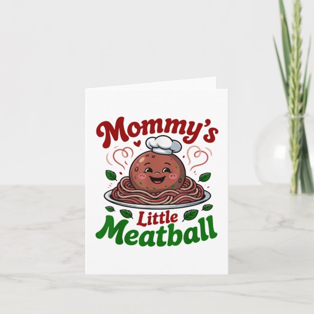 Carte Mommys Little Meatball Maman Rose Mama Enfants Tdl (Devant)
