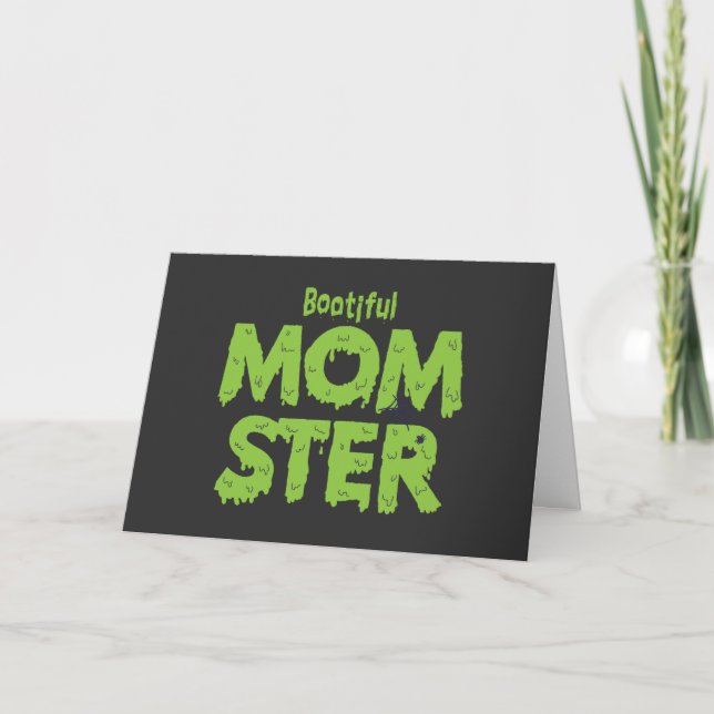 Carte Momster Botieux Maman Funny Puns Halloween (Devant)