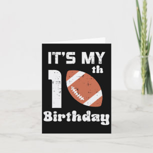 Carte Mon 10e anniversaire Football américain 10 ans Bd